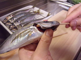 必見!!【割り箸】で魚の内臓を取る方法♥