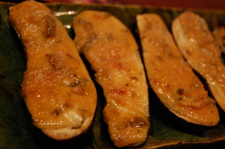 茄子のネギ味噌マヨのピザ風焼きの画像