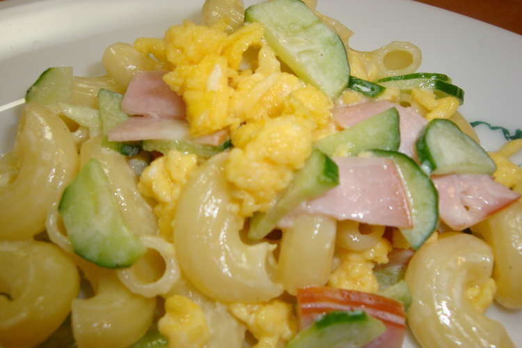 炒り卵でかわいく マカロニサラダ レシピ 作り方 By かずみんちゃん クックパッド 簡単おいしいみんなのレシピが350万品