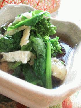 菜花と油揚げの煮浸し。