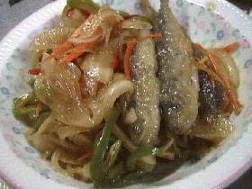 ポン酢で小鯵の南蛮漬