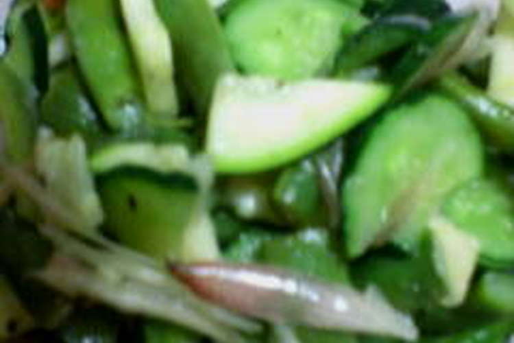 緑ゴロゴロ時々みょうがとトマトのサラダ レシピ 作り方 By Pi Ko クックパッド