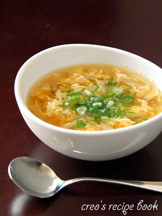 玉ねぎのふわふわかき玉スープの画像