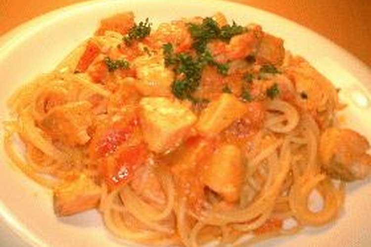 サーモンのトマトクリームパスタ レシピ 作り方 By ののん クックパッド 簡単おいしいみんなのレシピが352万品