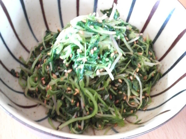 つまみ菜(まびき菜)のナムルの画像