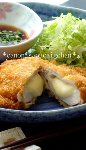 ポン酢で絶品!チーズ柚子胡椒のチキンカツ