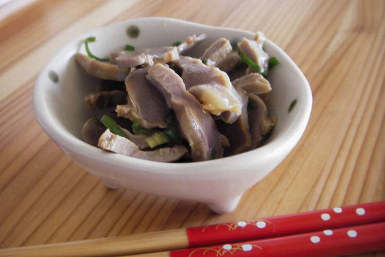 簡単おつまみ 砂肝のさっぱりポン酢和え レシピ 作り方 By 春の天使 クックパッド