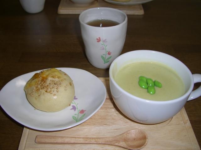 冷製枝豆のスープ＠豆乳仕立ての画像