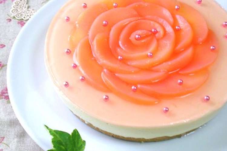 桃のお花のレアチーズケーキ レシピ 作り方 By おーたんmamma クックパッド 簡単おいしいみんなのレシピが367万品