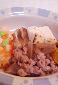犬ご飯（すき焼き風のご飯）