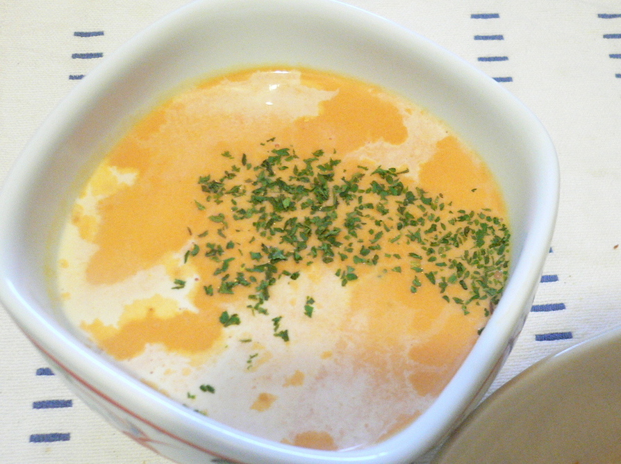 レンジで作る、簡単かぼちゃスープの画像