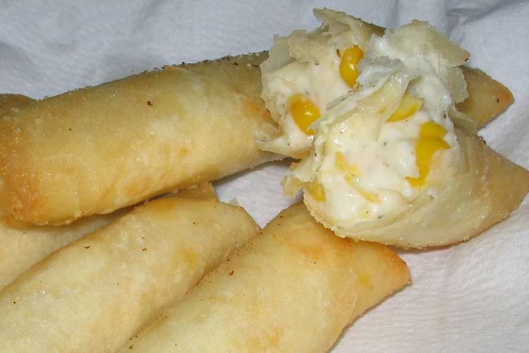 春巻きの皮で コーンクリームコロッケ風 レシピ 作り方 By えりら クックパッド 簡単おいしいみんなのレシピが360万品