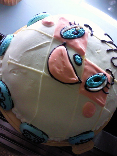 メロンパンナちゃんメロンバースデーケーキの写真
