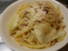 春キャベツとツナのパスタ