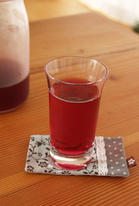 赤紫蘇シロップのジュース