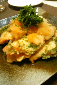 柚子胡椒と大葉の鶏天ぷら