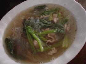 豚肉とほうれん草の中華風スープの画像