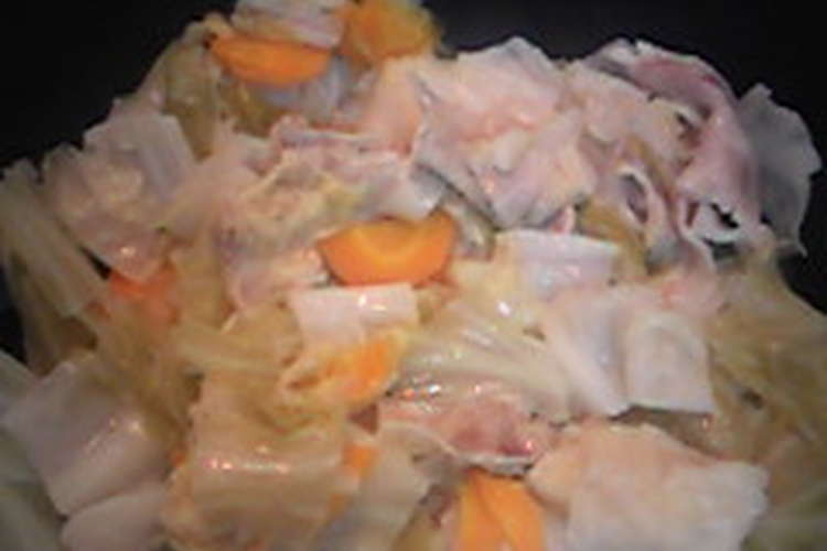 白菜とキャベツと豚バラ肉の重ね蒸し煮 レシピ 作り方 By ぺんこ クックパッド 簡単おいしいみんなのレシピが360万品