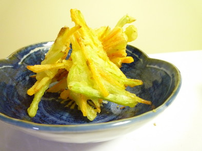 美味しく食べよう★ブロッコリーの茎天ぷらの写真