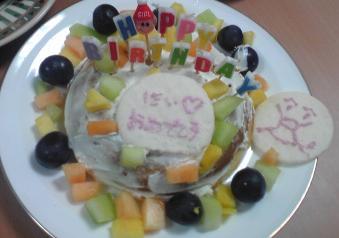 1歳の誕生日ケーキ♪（卵不使用）の画像