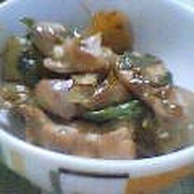 鶏肉とこんにゃくのごま油しょうゆ煮