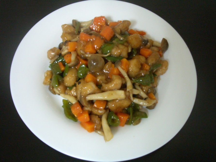 鶏と野菜の角切り中華炒めの画像