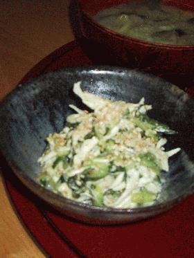 ごまたっぷり!!鶏のささみときゅうりのごまドレサラダ