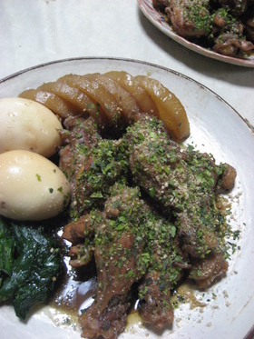 手羽元の烏龍茶煮♪