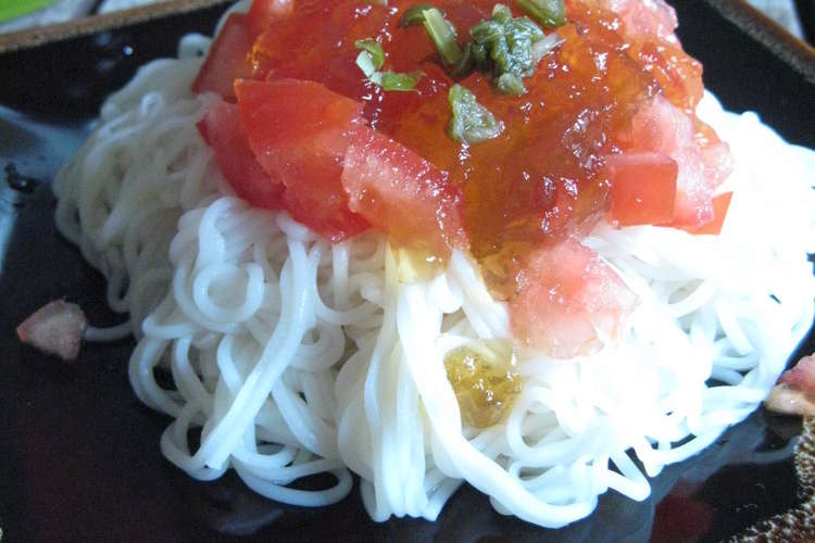 キラキラ ポン酢ジュレ トマトそうめん レシピ 作り方 By Cookpading クックパッド 簡単おいしいみんなのレシピが359万品