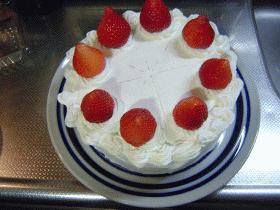 苺のショートケーキ（お誕生日ばーじょん）の画像