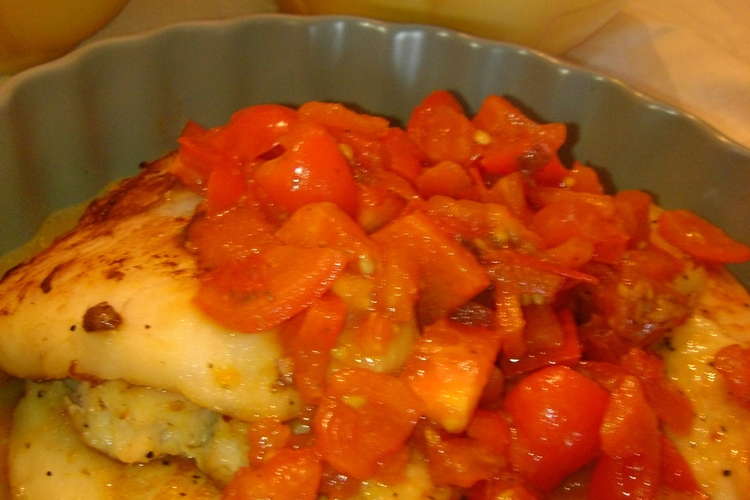 トマトソースの白身魚グリル レシピ 作り方 By Victor クックパッド 簡単おいしいみんなのレシピが353万品