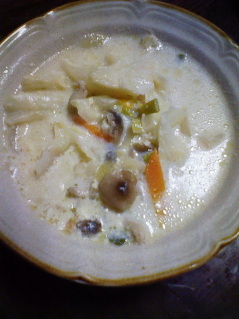 お野菜たっぷり☆食べる豆乳スープの画像