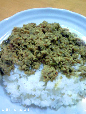 鶏ひき肉となすたっぷりカレー☆