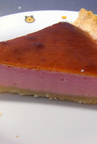 フードプロセッサで作る、紫芋のチーズケーキ
