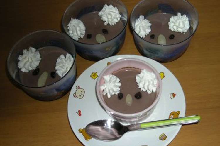 簡単で面白い コアラのココアプリン レシピ 作り方 By あんらくに クックパッド 簡単おいしいみんなのレシピが355万品
