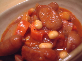 ソーセージのトマト煮込み