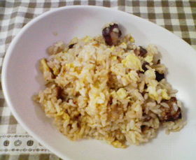 残った角煮・焼豚で簡単チャーハン♪