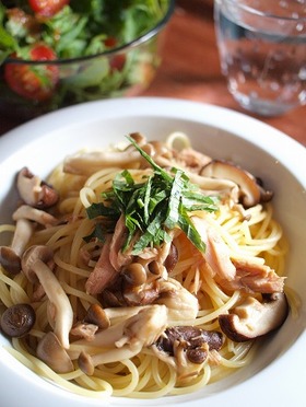 きのことツナの和風パスタ
