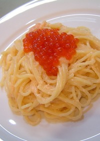 たらことイクラのスパゲティ