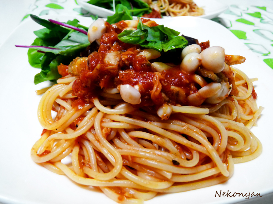 簡単！美味しい☆なすとトマトのスパゲティの画像