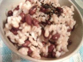 レンジお赤飯