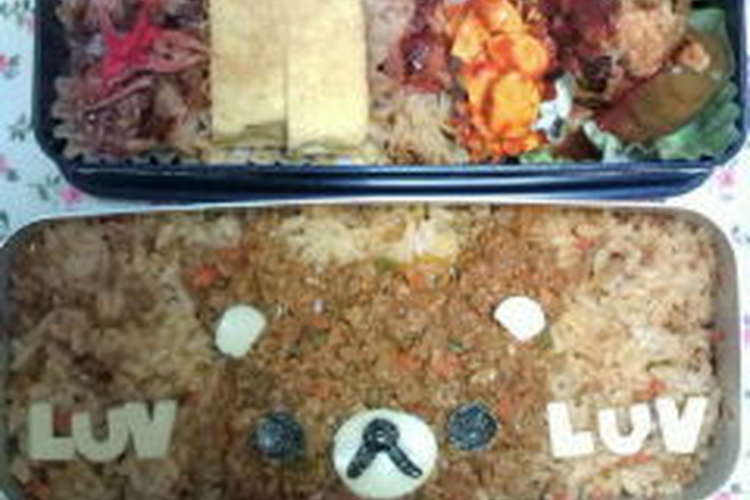 キャラ弁 ﾄﾞﾗｲｶﾚｰでﾘﾗｯｸﾏ レシピ 作り方 By めっちゃんﾏﾝ クックパッド 簡単おいしいみんなのレシピが355万品