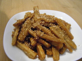 ごぼうのかりかり甘辛あげ
