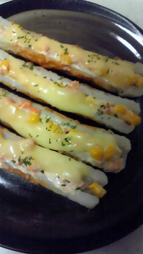 お弁当に♪ちくわの鮭マヨコーン焼き☆の画像