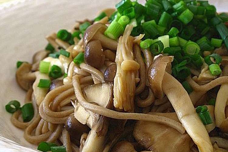 きのこたっぷりバター醤油やきそば 蕎麦 レシピ 作り方 By Marimariキッチン クックパッド