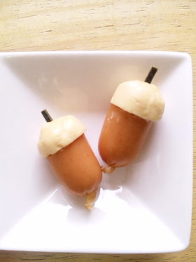 キャラ弁✿どんぐりウインナー