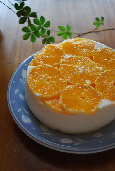 オレンジのチーズムースの写真