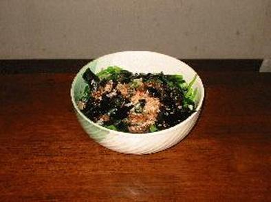 小松菜とわかめのお浸しの写真