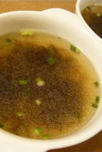 味付けもずくで簡単中華スープ