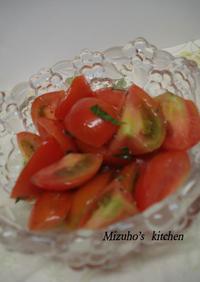 トマトとバジルのシンプルサラダ